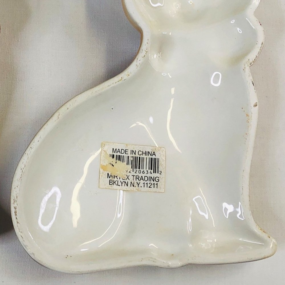 Vtg Mirtex Trading Ceramic Wall Hanging Cat with Bow Tie Decor Lot of 2 - Picture 6 of 8